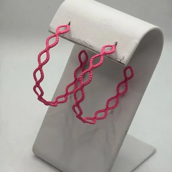 NWOT Infinitely symbol hoop earrings - Picture 2 of 5
